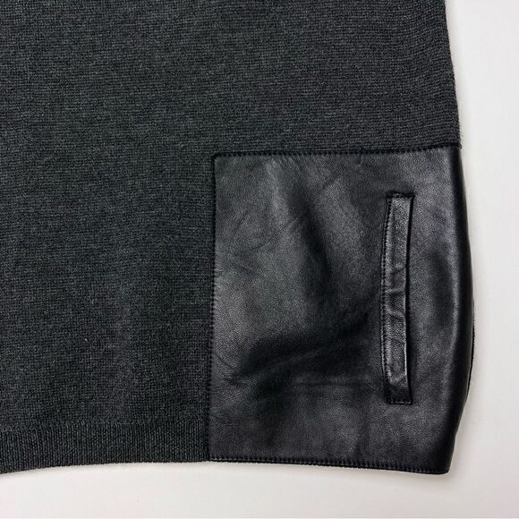 J. Crew Merino Wool Leather Pocket Tee Sz XS - Picture 7 of 10